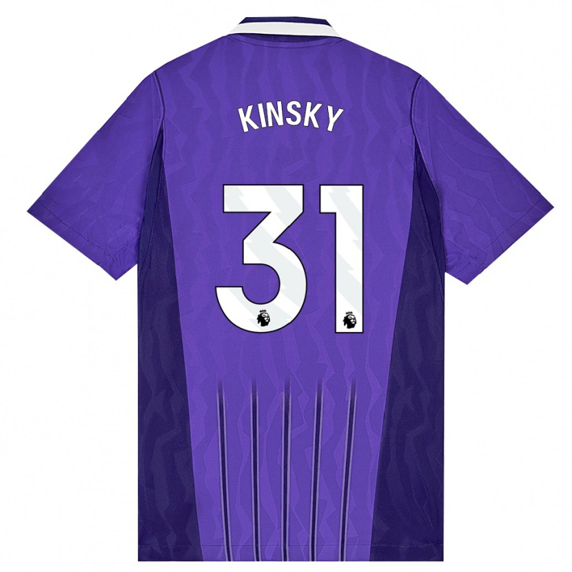 Danxen Mænd Antonín Kinský #31 Lilla Hvid Tredje Sæt Spillertrøjer 2026/27 Trøje T-Shirt