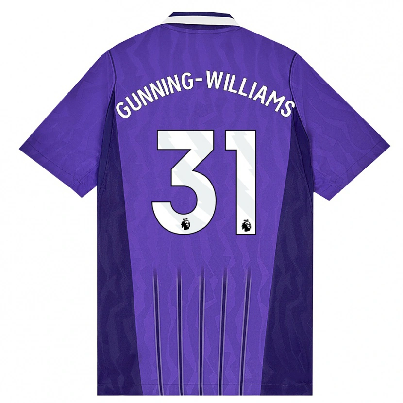 Danxen Mænd Lenna Gunning-Williams #31 Lilla Hvid Tredje Sæt Spillertrøjer 2026/27 Trøje T-Shirt