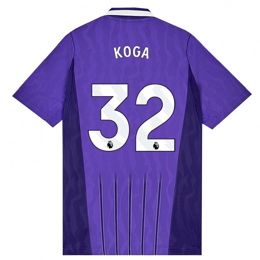 Danxen Mænd Tōko Koga #32 Lilla Hvid Tredje Sæt Spillertrøjer 2026/27 Trøje T-Shirt