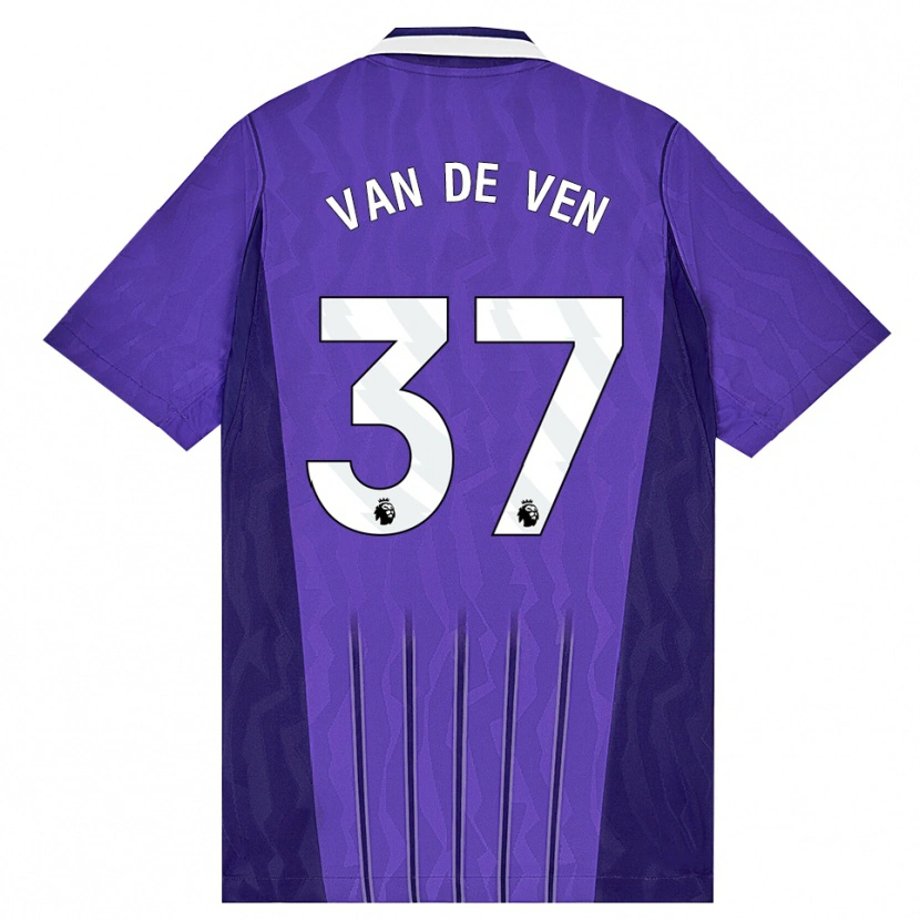 Danxen Mænd Micky Van De Ven #37 Lilla Hvid Tredje Sæt Spillertrøjer 2026/27 Trøje T-Shirt