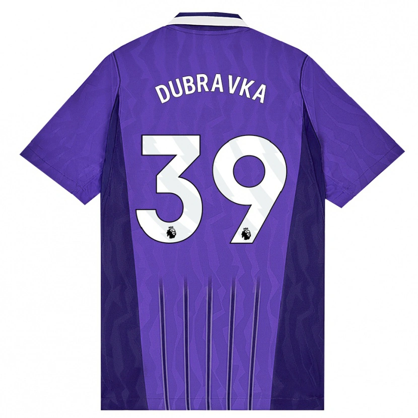 Danxen Mænd Martin Dúbravka #39 Lilla Hvid Tredje Sæt Spillertrøjer 2026/27 Trøje T-Shirt