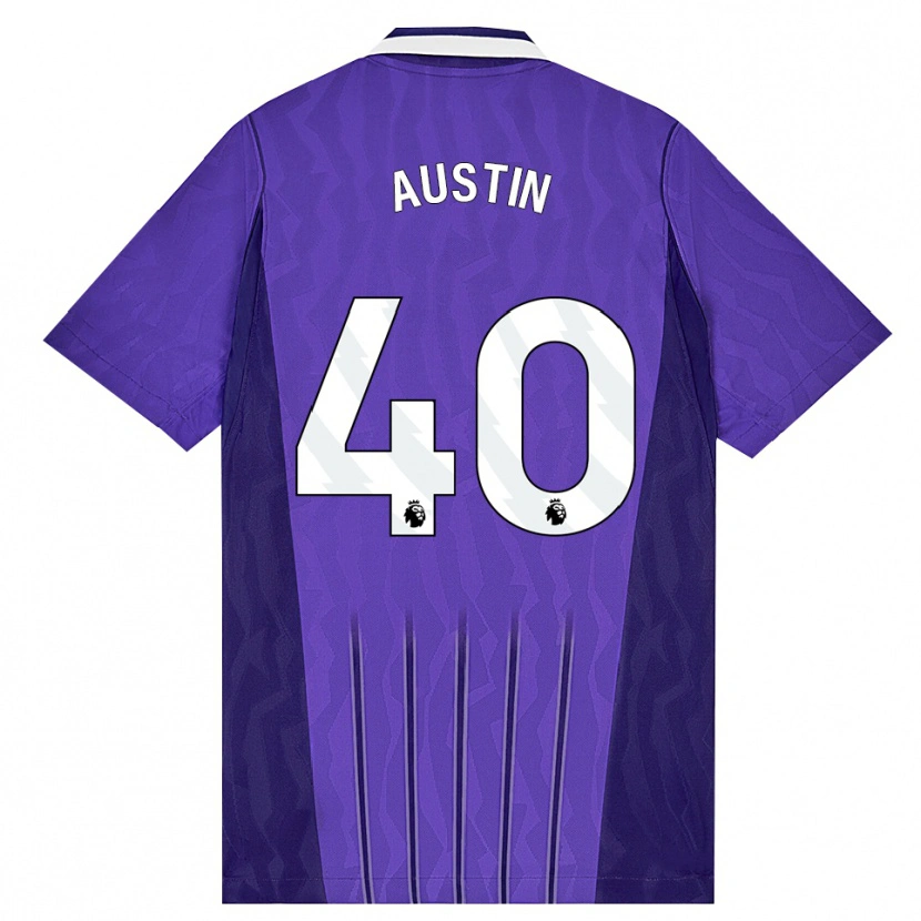 Danxen Mænd Brandon Austin #40 Lilla Hvid Tredje Sæt Spillertrøjer 2026/27 Trøje T-Shirt