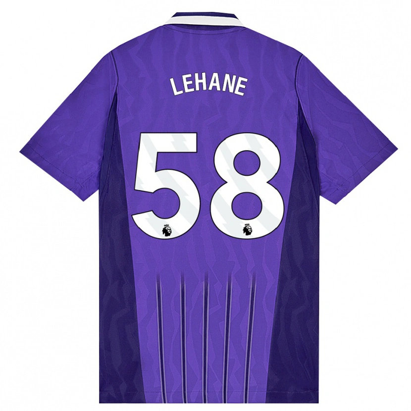 Danxen Mænd Ellis Lehane #58 Lilla Hvid Tredje Sæt Spillertrøjer 2026/27 Trøje T-Shirt