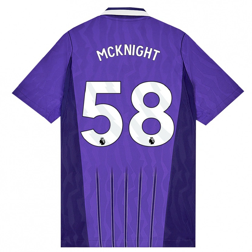 Danxen Mænd Maxwell Mcknight #58 Lilla Hvid Tredje Sæt Spillertrøjer 2026/27 Trøje T-Shirt