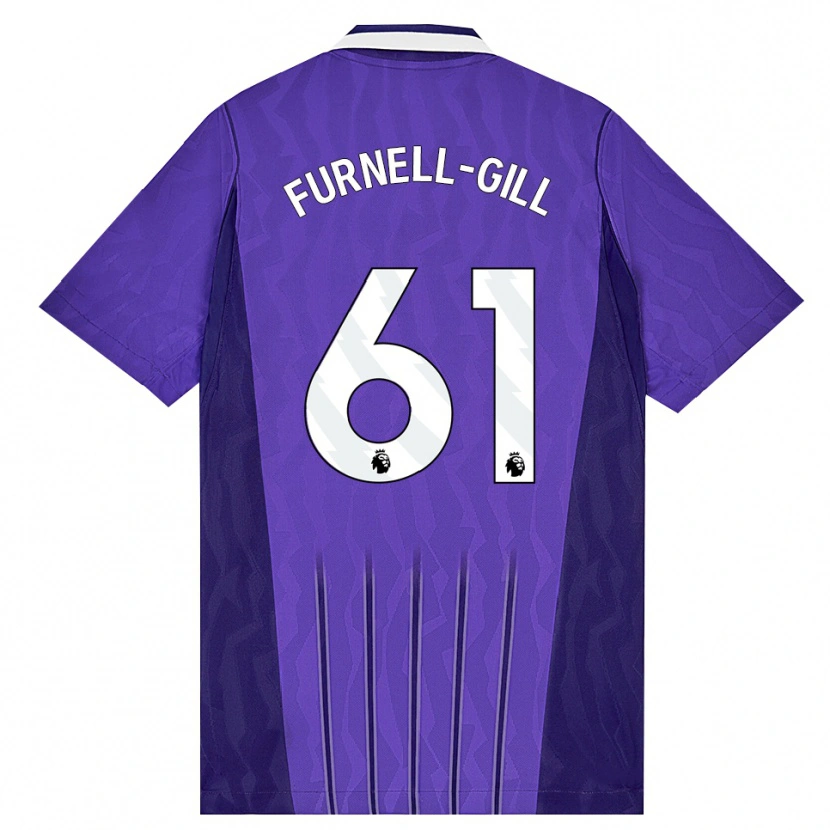 Danxen Mænd Luca Furnell-Gill #61 Lilla Hvid Tredje Sæt Spillertrøjer 2026/27 Trøje T-Shirt