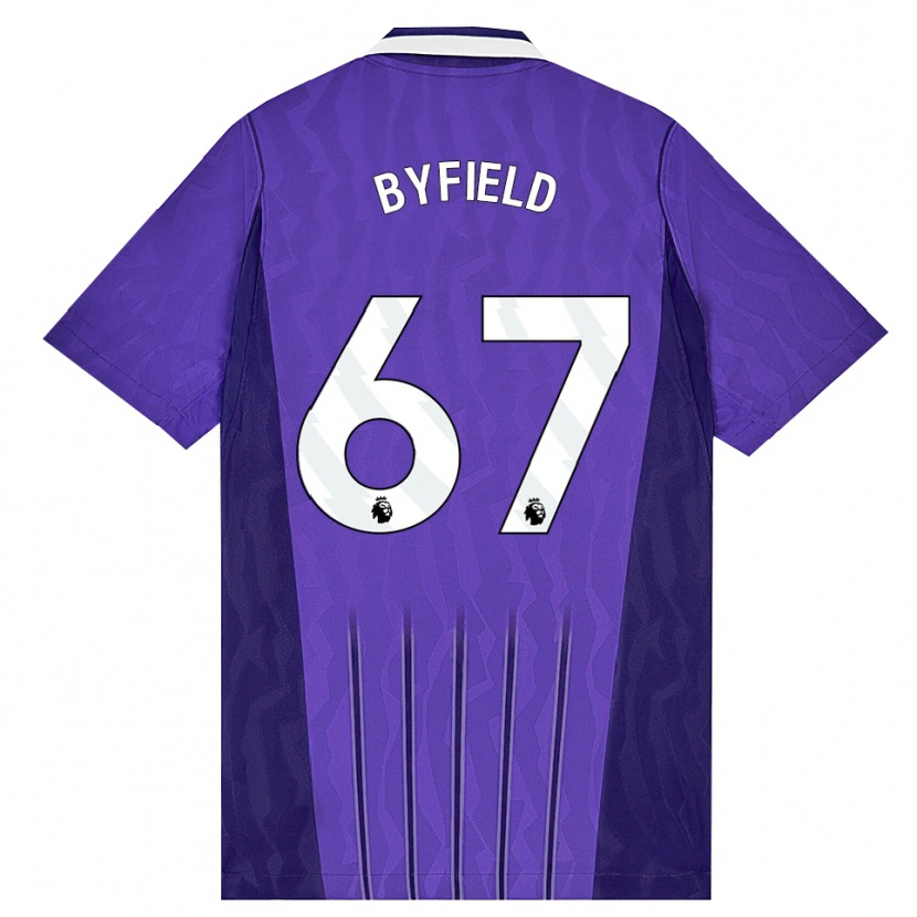 Danxen Mænd Jun'ai Byfield #67 Lilla Hvid Tredje Sæt Spillertrøjer 2026/27 Trøje T-Shirt