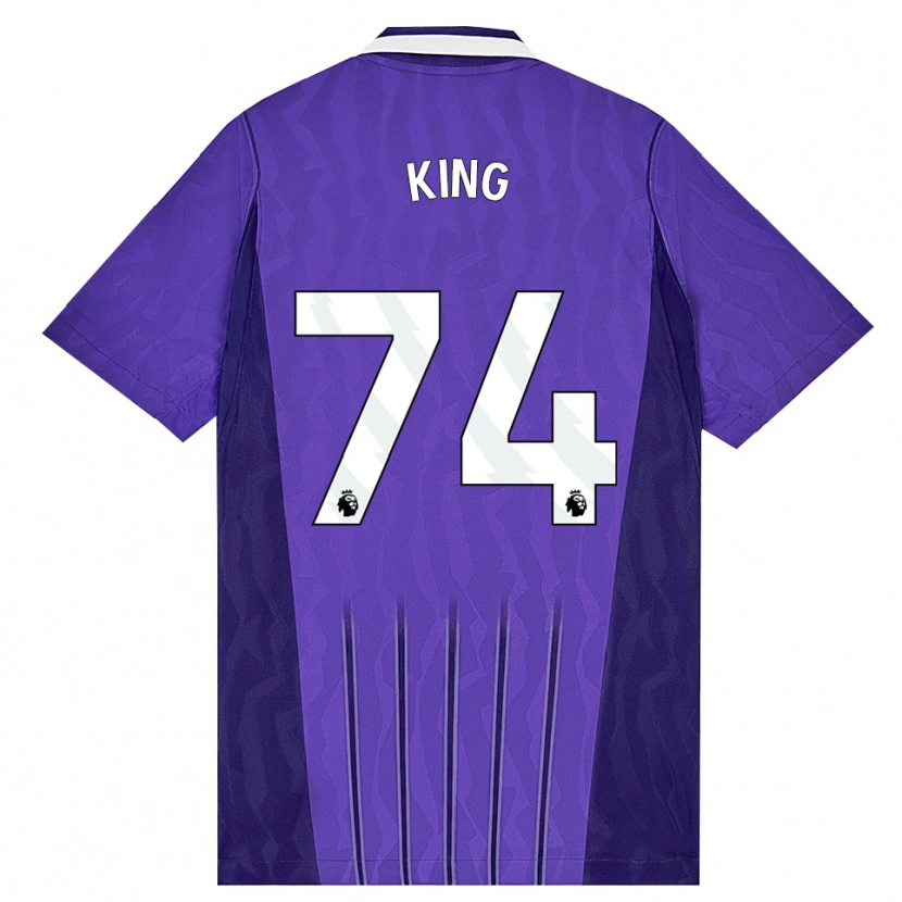 Danxen Mænd Maeson King #74 Lilla Hvid Tredje Sæt Spillertrøjer 2026/27 Trøje T-Shirt