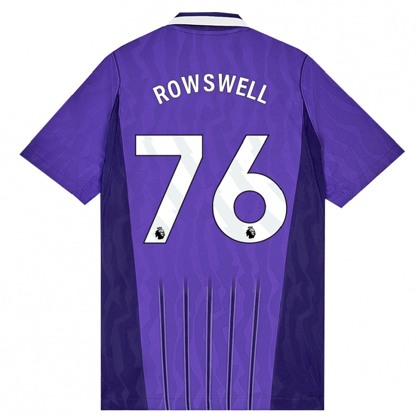 Danxen Mænd James Rowswell #76 Lilla Hvid Tredje Sæt Spillertrøjer 2026/27 Trøje T-Shirt