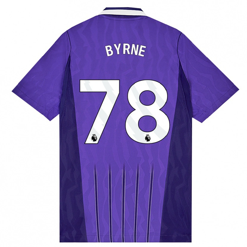 Danxen Mænd Harry Byrne #78 Lilla Hvid Tredje Sæt Spillertrøjer 2026/27 Trøje T-Shirt
