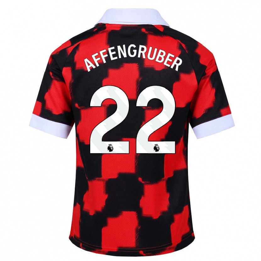 Danxen Mænd David Affengruber #22 Rød Hvid Sort Udebane Spillertrøjer 2026/27 Trøje T-Shirt
