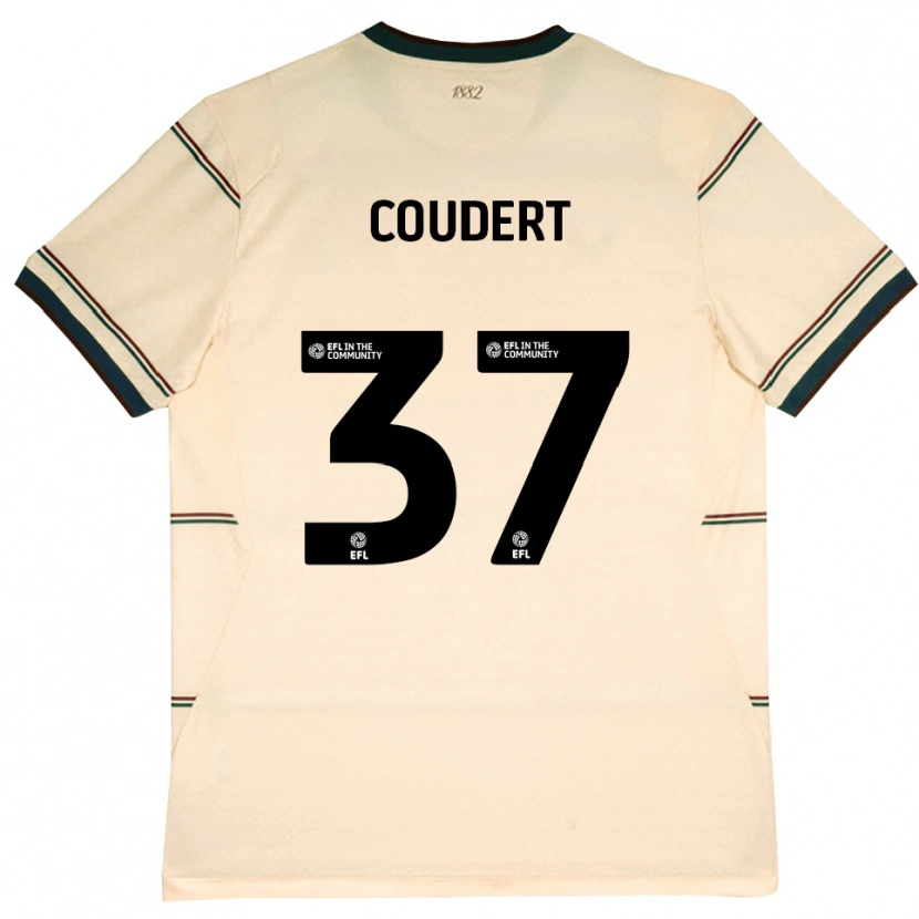 Danxen Mænd Grégoire Coudert #37 Beige Vinrød Udebane Spillertrøjer 2026/27 Trøje T-Shirt