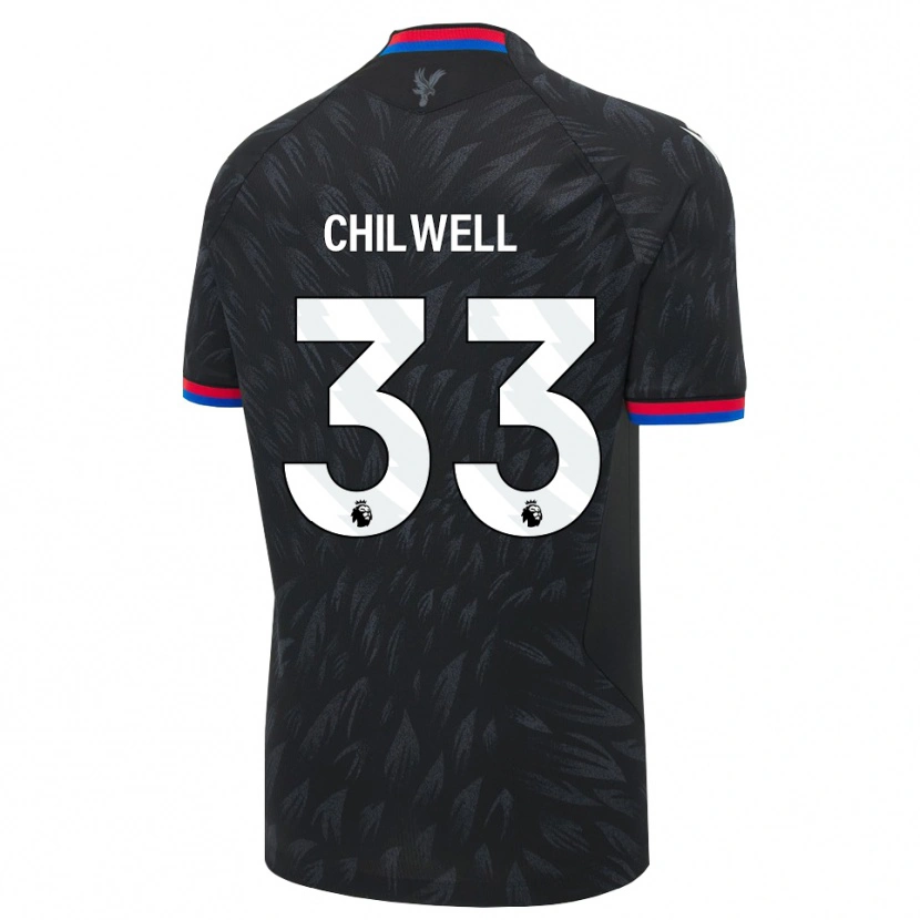 Danxen Mænd Ben Chilwell #33 Sort Blå Rød Udebane Spillertrøjer 2026/27 Trøje T-Shirt