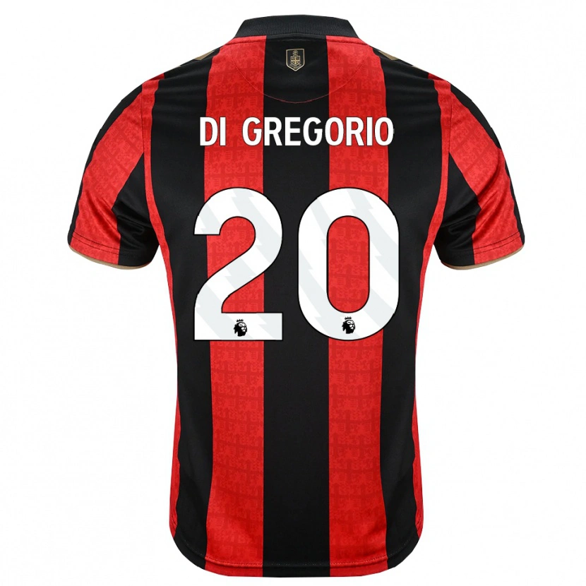 Danxen Mænd Michele Di Gregorio #20 Gyldengul Rød Sort Hjemmebane Spillertrøjer 2026/27 Trøje T-Shirt