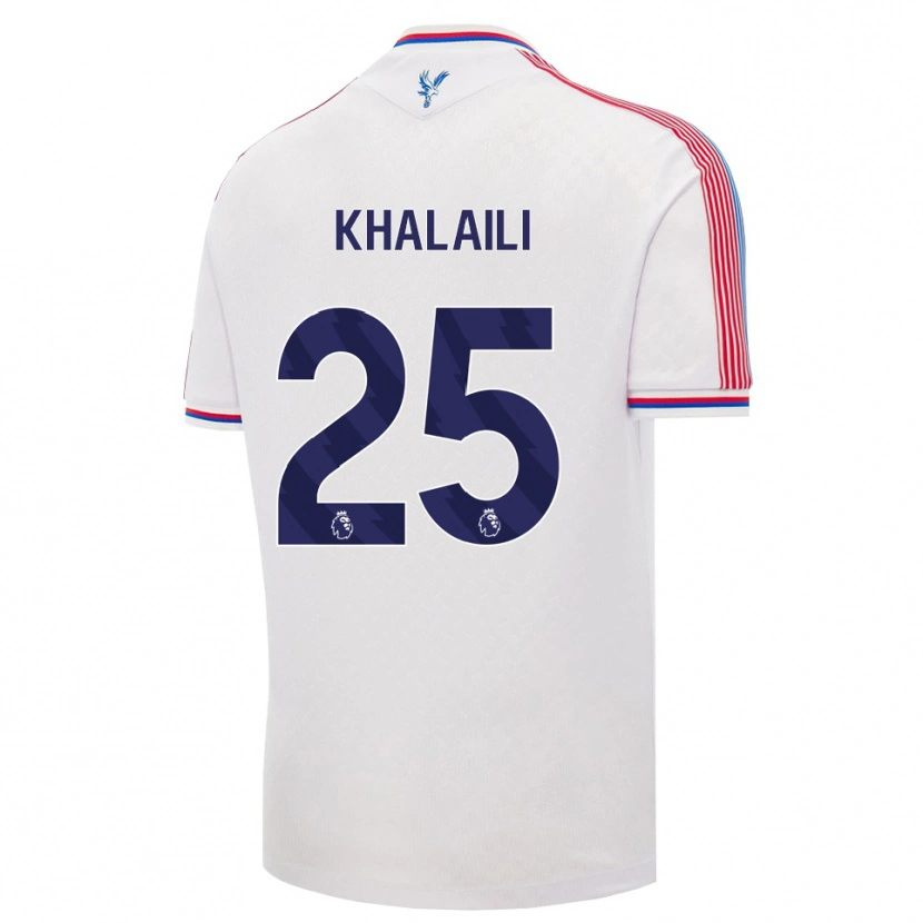 Danxen Mænd Anan Khalaili #25 Hvid Rød Blå Hjemmebane Spillertrøjer 2026/27 Trøje T-Shirt