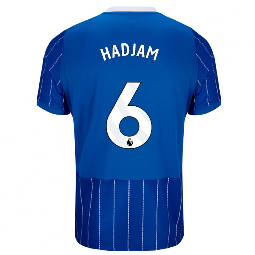 Danxen Mænd Jaouen Hadjam #6 Mellemblå Hvid Hjemmebane Spillertrøjer 2026/27 Trøje T-Shirt