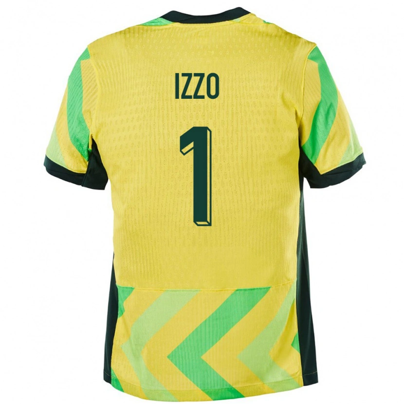 Danxen Børn Australien Paul Izzo #1 Gylden Hjemmebane Spillertrøjer 24-26 Trøje T-Shirt