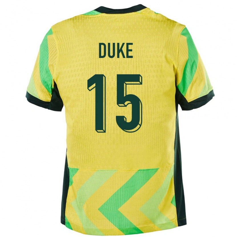 Danxen Børn Australien Mitchell Duke #15 Gylden Hjemmebane Spillertrøjer 24-26 Trøje T-Shirt