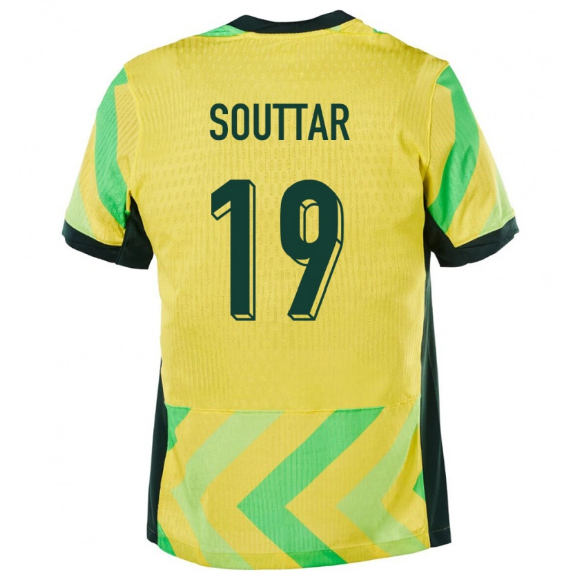 Danxen Børn Australien Harry Souttar #19 Gylden Hjemmebane Spillertrøjer 24-26 Trøje T-Shirt