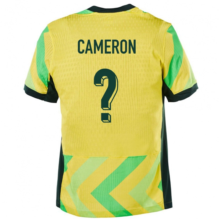 Danxen Børn Australien Jesse Cameron #0 Gylden Hjemmebane Spillertrøjer 24-26 Trøje T-Shirt