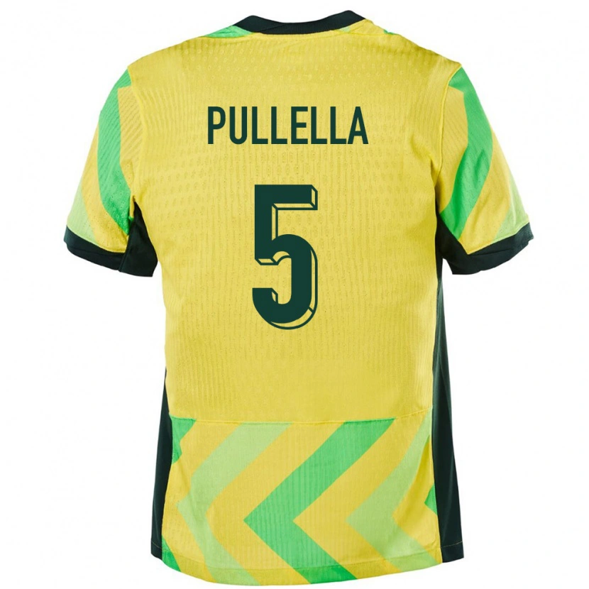 Danxen Børn Australien Christian Pullella #5 Gylden Hjemmebane Spillertrøjer 24-26 Trøje T-Shirt