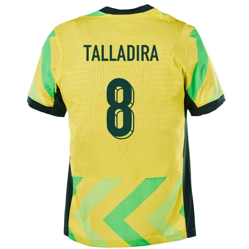 Danxen Børn Australien Fabian Talladira #8 Gylden Hjemmebane Spillertrøjer 24-26 Trøje T-Shirt