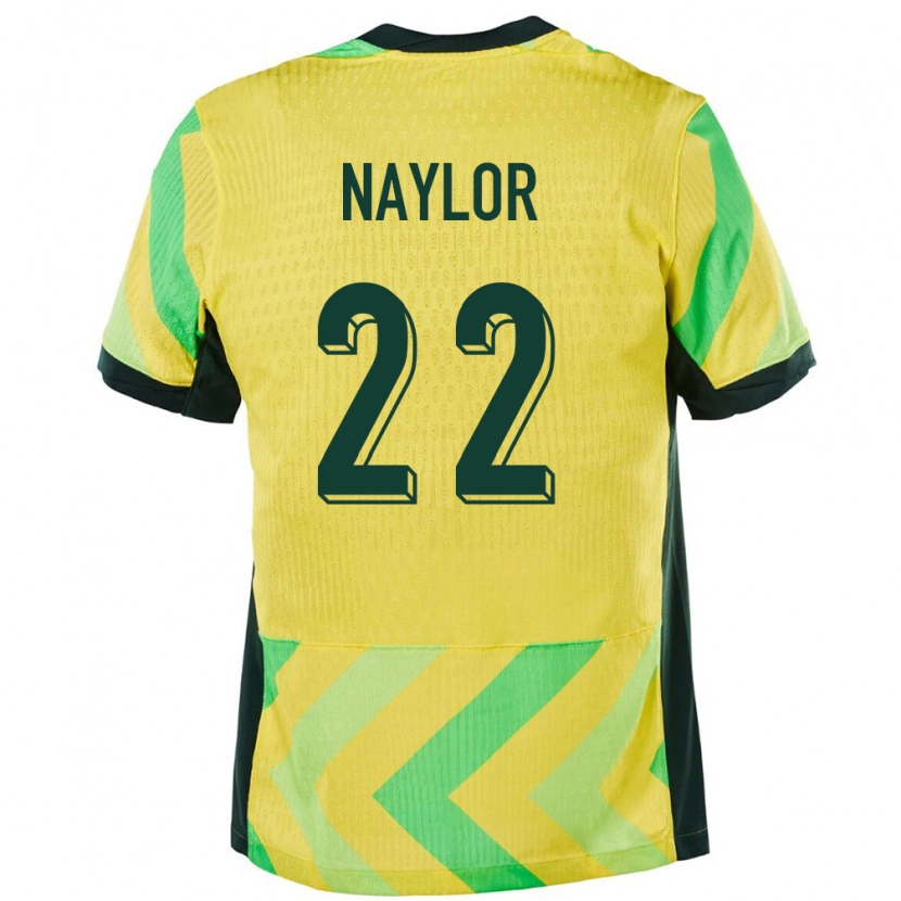 Danxen Børn Australien Max Naylor #22 Gylden Hjemmebane Spillertrøjer 24-26 Trøje T-Shirt