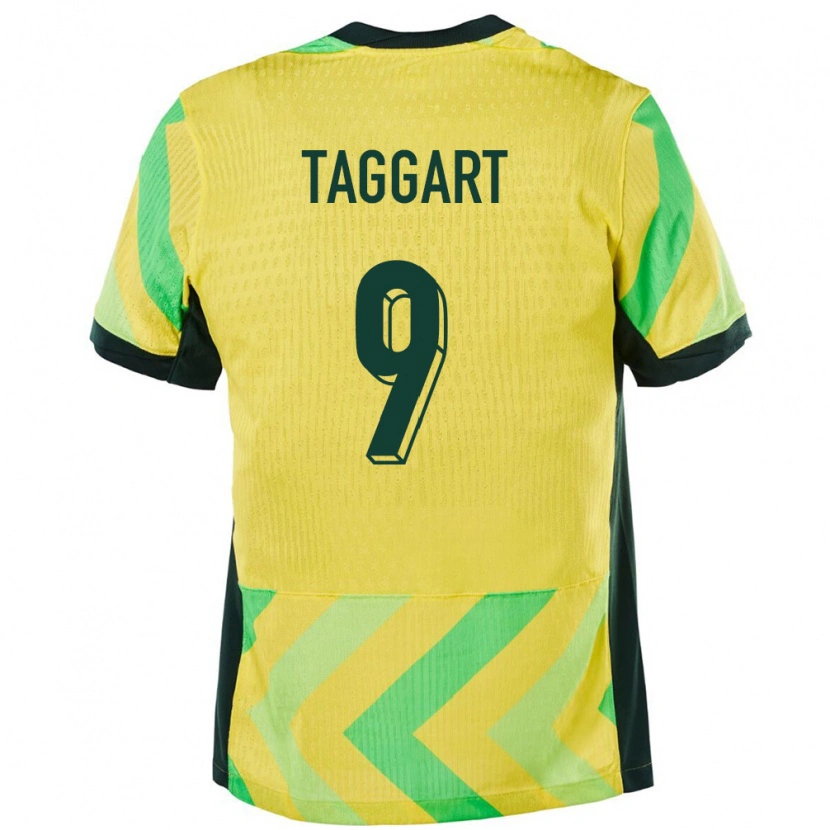 Danxen Børn Australien Adam Taggart #9 Gylden Hjemmebane Spillertrøjer 24-26 Trøje T-Shirt