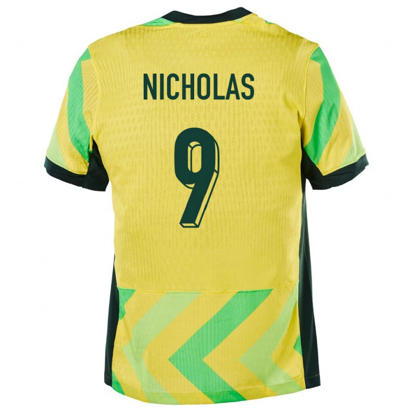 Danxen Børn Australien Nicholas Dagostino #9 Gylden Hjemmebane Spillertrøjer 24-26 Trøje T-Shirt