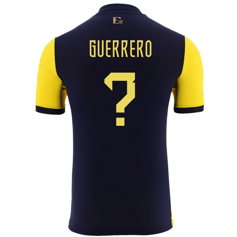Danxen Børn Ecuador Johan Guerrero #0 Gul Hjemmebane Spillertrøjer 24-26 Trøje T-Shirt
