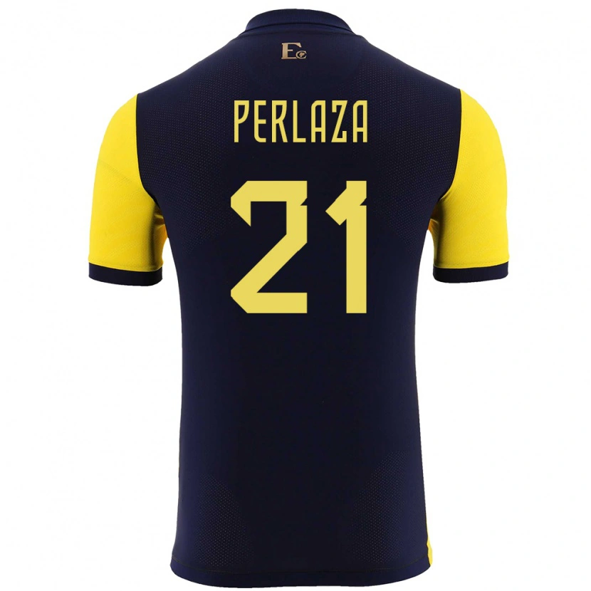 Danxen Børn Ecuador Ronald Perlaza #21 Gul Hjemmebane Spillertrøjer 24-26 Trøje T-Shirt