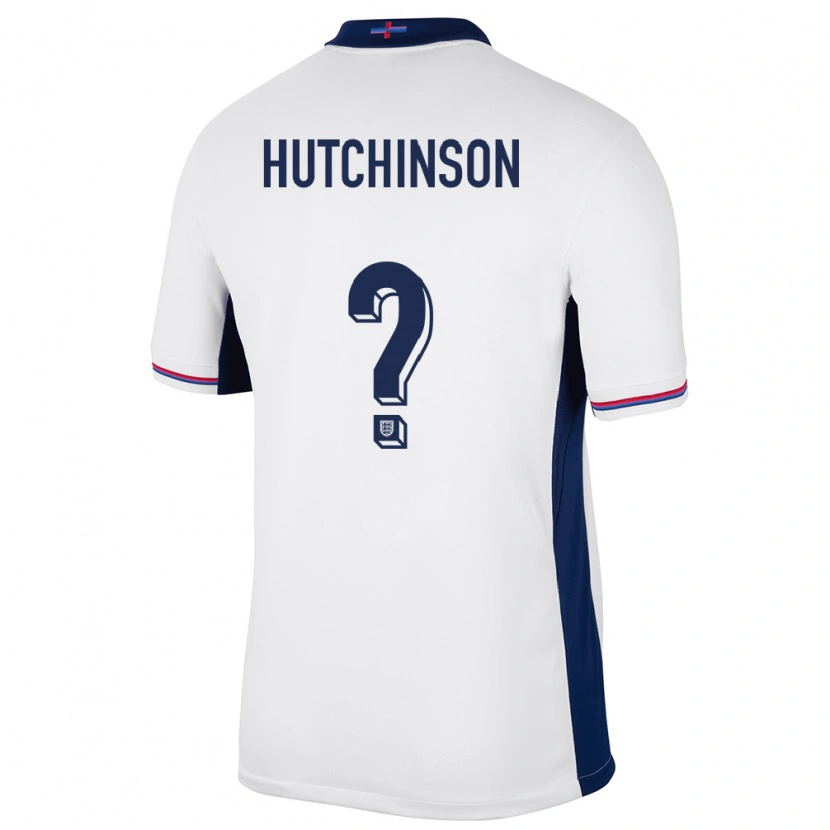 Danxen Børn England Omari Hutchinson #0 Hvid Hjemmebane Spillertrøjer 24-26 Trøje T-Shirt