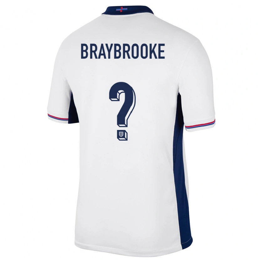 Danxen Børn England Sammy Braybrooke #0 Hvid Hjemmebane Spillertrøjer 24-26 Trøje T-Shirt