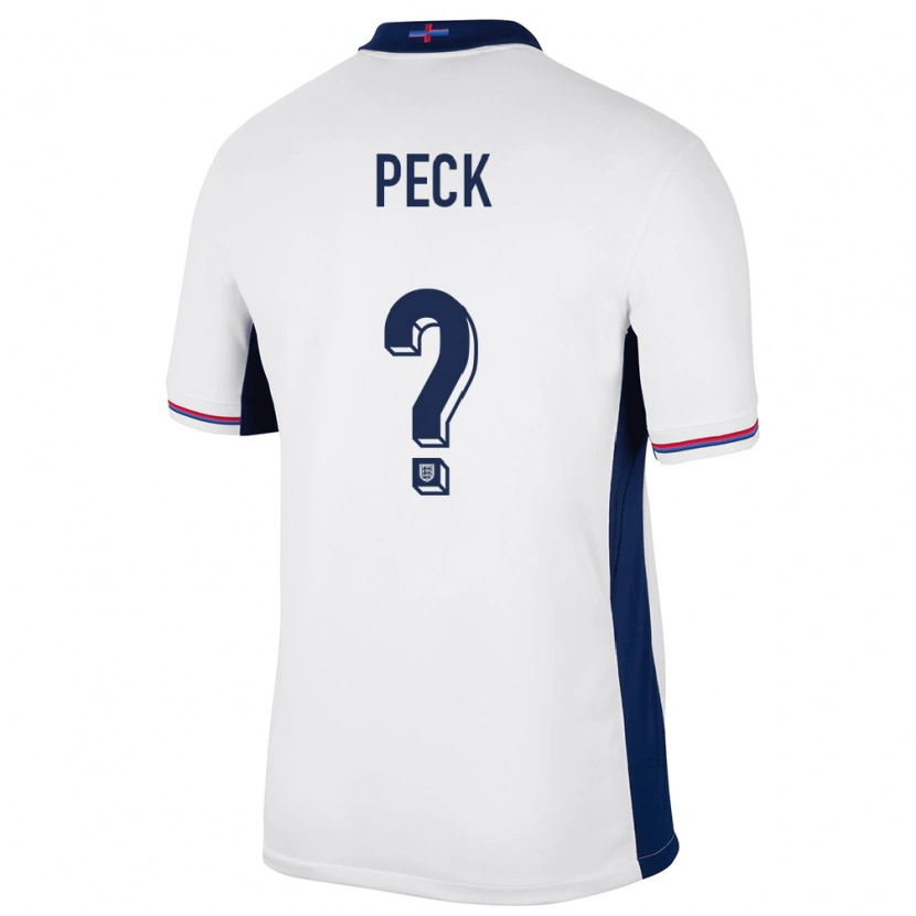 Danxen Børn England Sydie Peck #0 Hvid Hjemmebane Spillertrøjer 24-26 Trøje T-Shirt