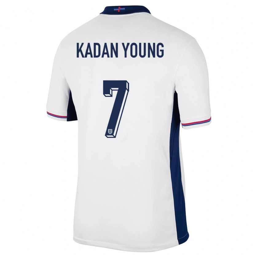 Danxen Børn England Kadan Young #7 Hvid Hjemmebane Spillertrøjer 24-26 Trøje T-Shirt