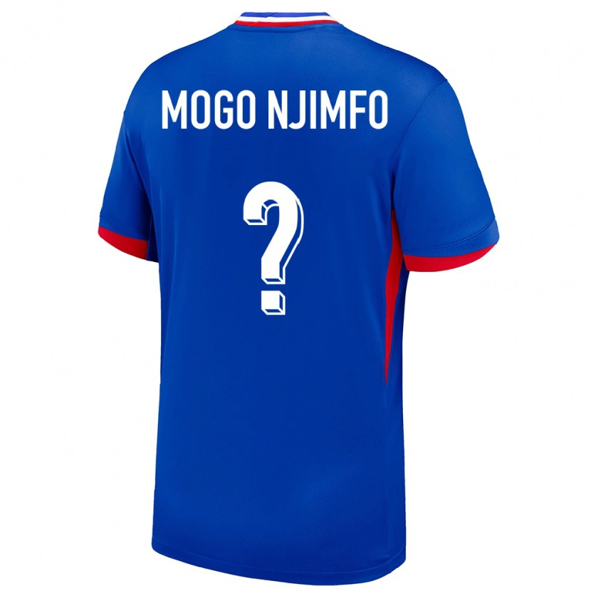 Danxen Børn Frankrig Arthur Mogo Njimfo #0 Blå Hjemmebane Spillertrøjer 24-26 Trøje T-Shirt