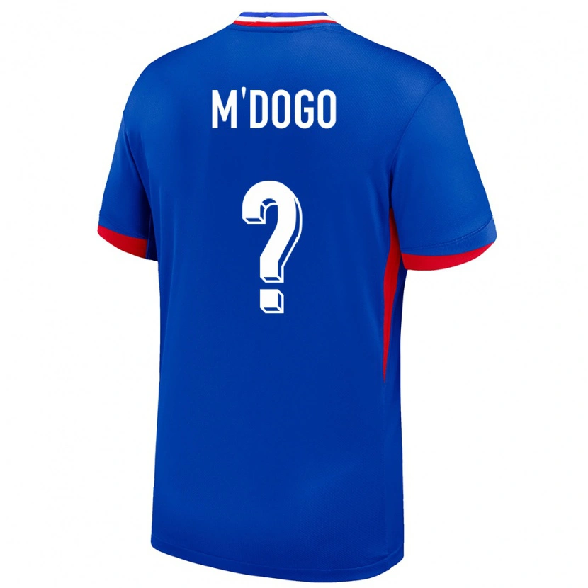 Danxen Børn Frankrig Haris M'dogo #0 Blå Hjemmebane Spillertrøjer 24-26 Trøje T-Shirt
