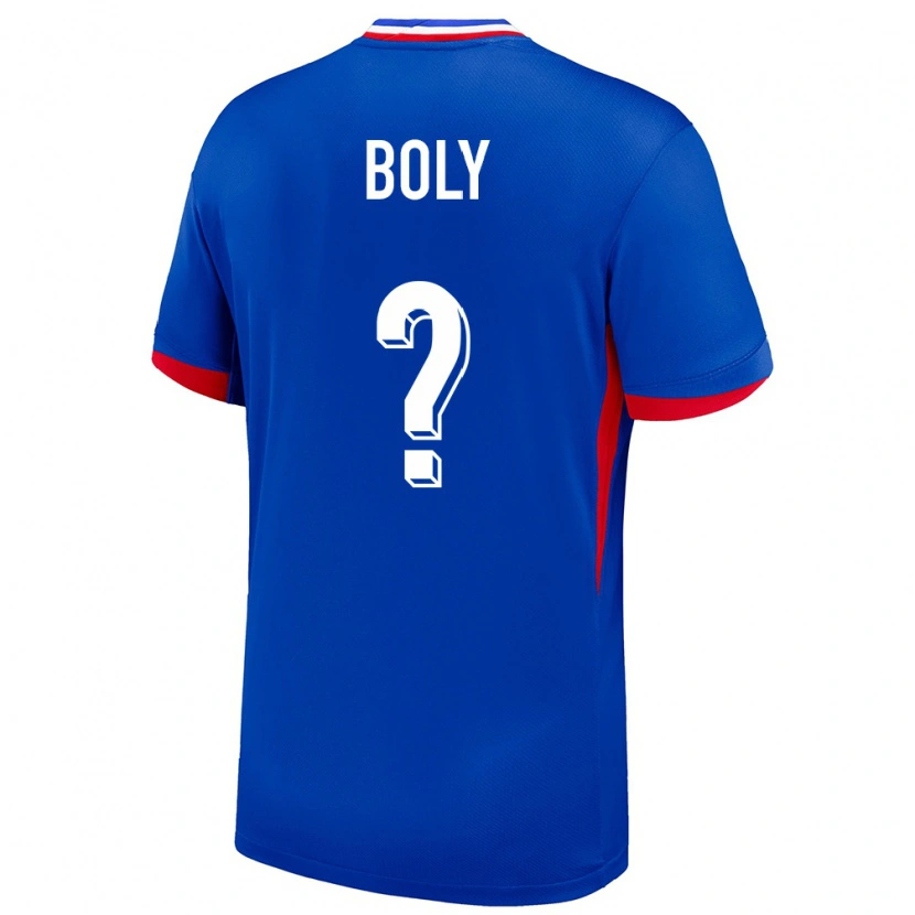 Danxen Børn Frankrig David Boly #0 Blå Hjemmebane Spillertrøjer 24-26 Trøje T-Shirt