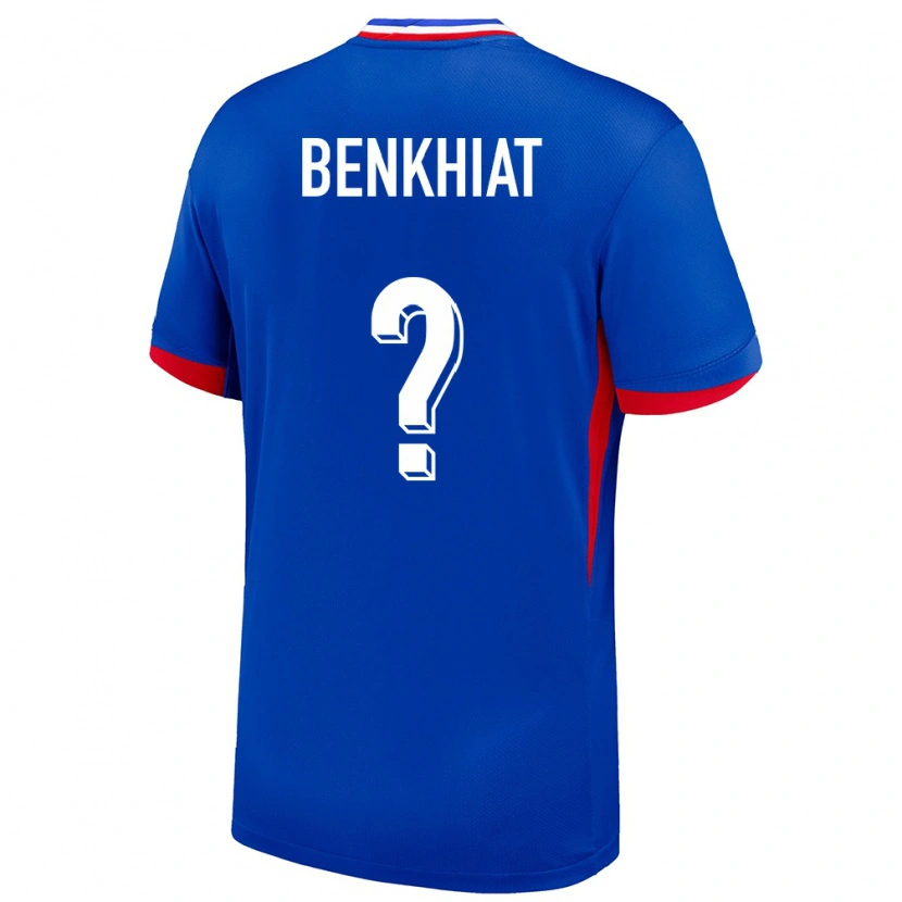 Danxen Børn Frankrig Ramy Benkhiat #0 Blå Hjemmebane Spillertrøjer 24-26 Trøje T-Shirt