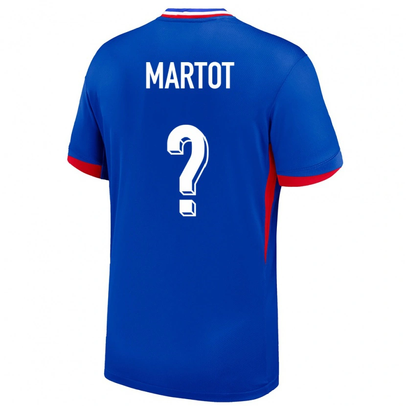 Danxen Børn Frankrig Loan Martot #0 Blå Hjemmebane Spillertrøjer 24-26 Trøje T-Shirt