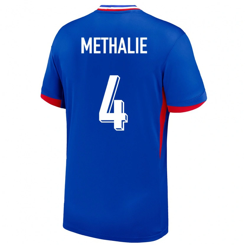 Danxen Børn Frankrig Dayann Methalie #4 Blå Hjemmebane Spillertrøjer 24-26 Trøje T-Shirt