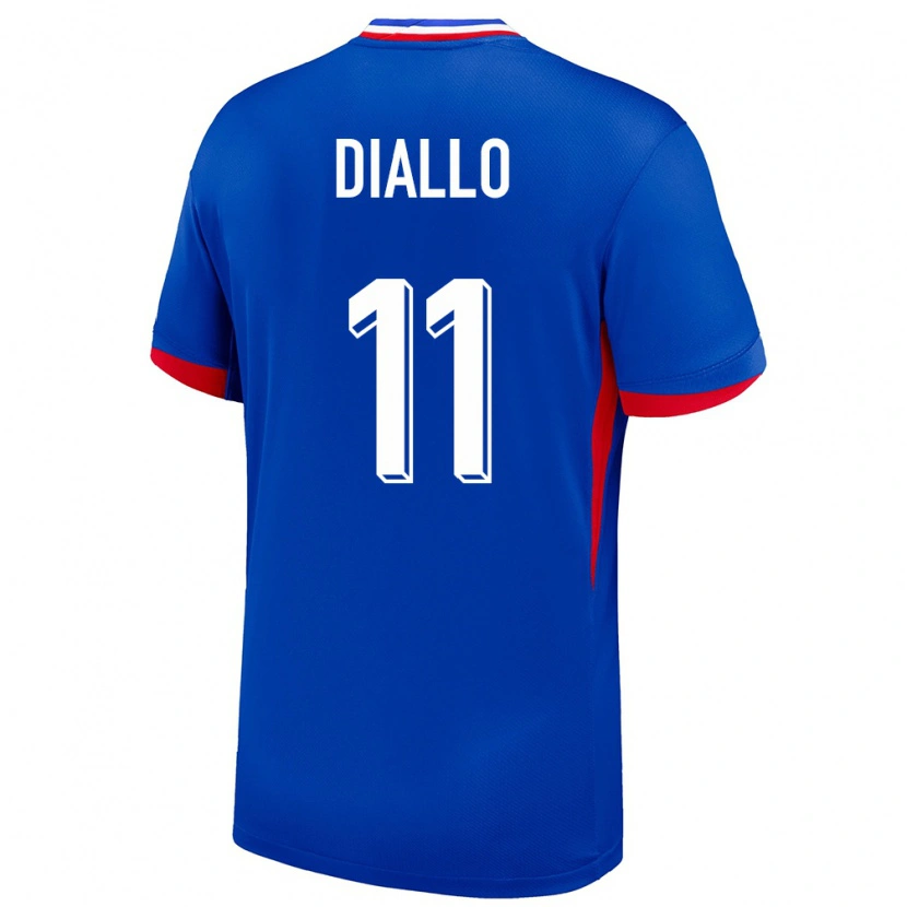 Danxen Børn Frankrig Tidiane Diallo #11 Blå Hjemmebane Spillertrøjer 24-26 Trøje T-Shirt