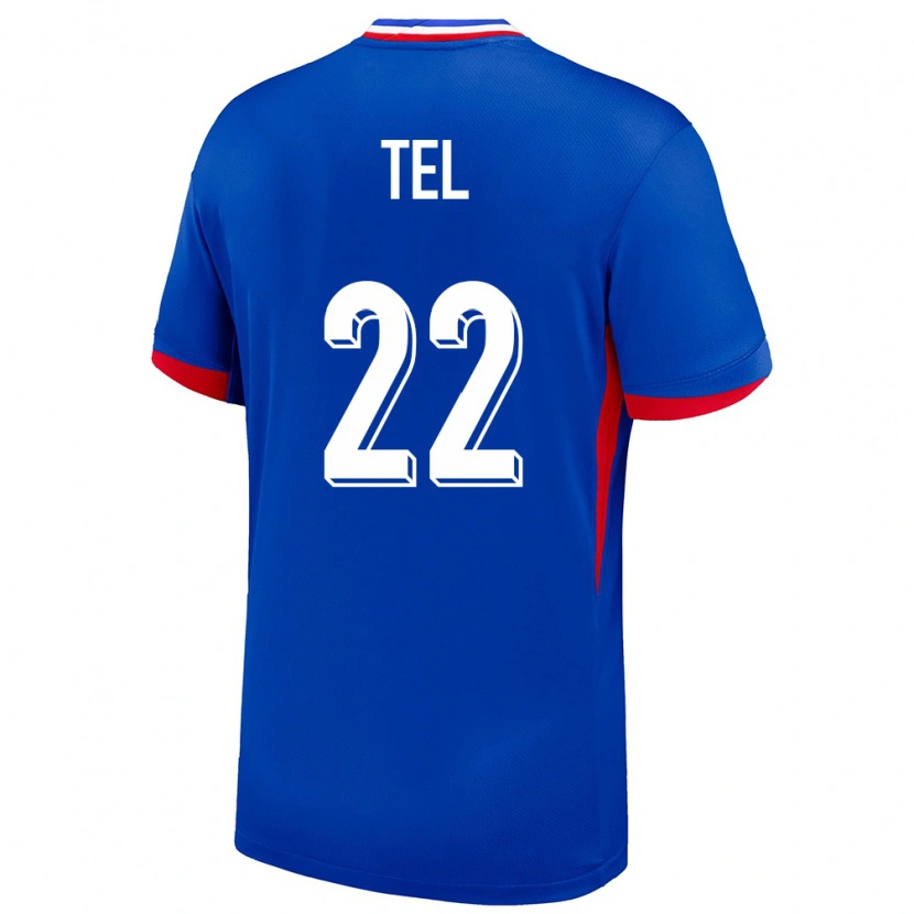 Danxen Børn Frankrig Mathys Tel #22 Blå Hjemmebane Spillertrøjer 24-26 Trøje T-Shirt