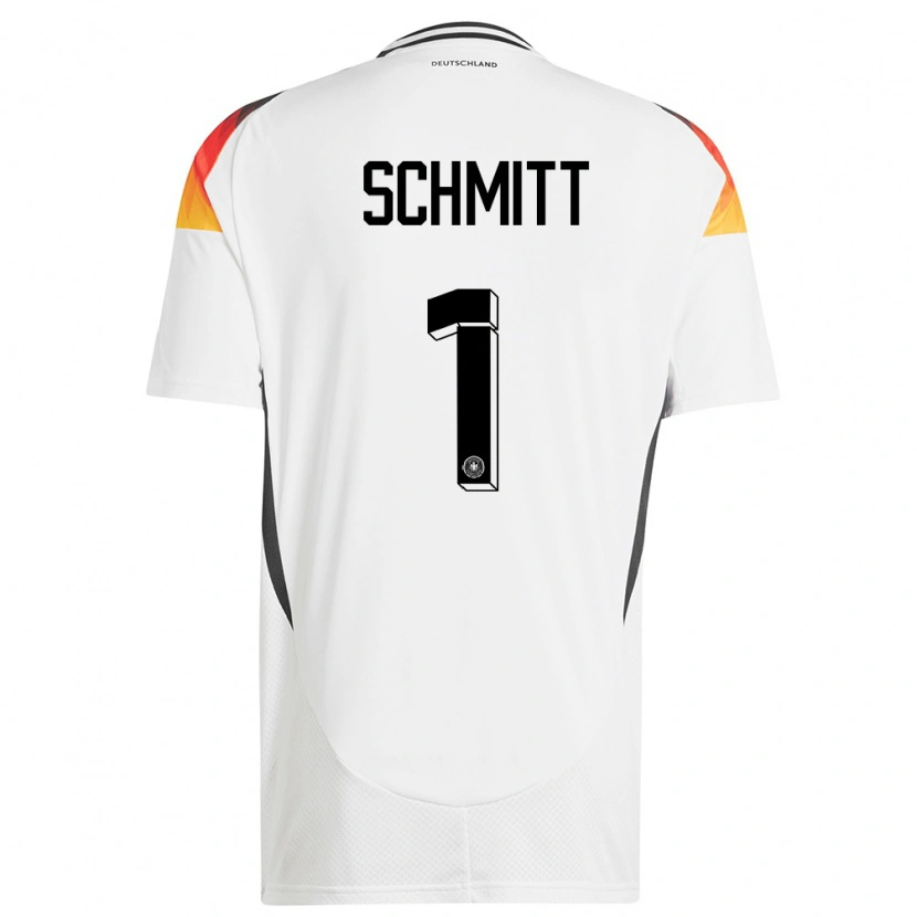 Danxen Børn Tyskland Max Schmitt #1 Hvid Hjemmebane Spillertrøjer 24-26 Trøje T-Shirt