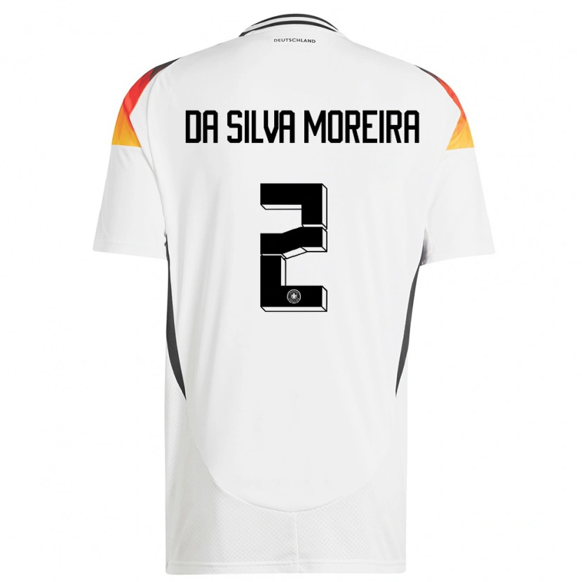 Danxen Børn Tyskland Eric Da Silva Moreira #2 Hvid Hjemmebane Spillertrøjer 24-26 Trøje T-Shirt