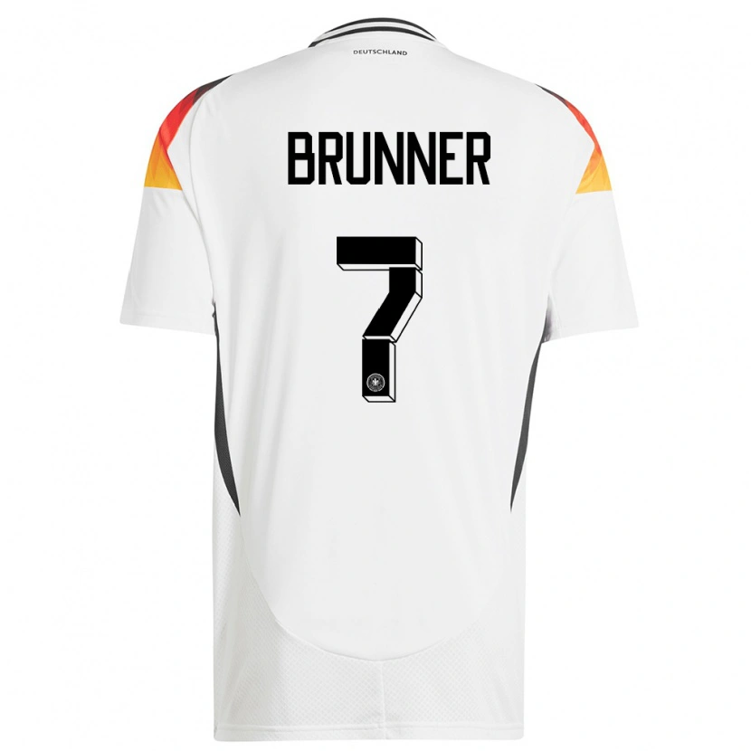 Danxen Børn Tyskland Paris Brunner #7 Hvid Hjemmebane Spillertrøjer 24-26 Trøje T-Shirt