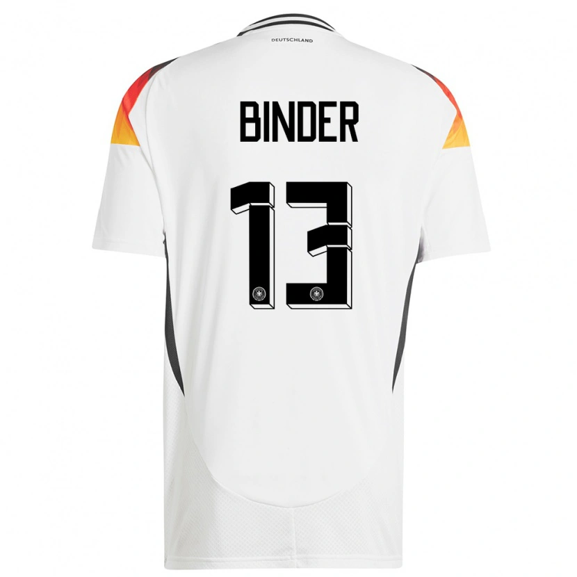 Danxen Børn Tyskland Tim Binder #13 Hvid Hjemmebane Spillertrøjer 24-26 Trøje T-Shirt