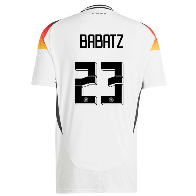 Danxen Børn Tyskland Louis Babatz #23 Hvid Hjemmebane Spillertrøjer 24-26 Trøje T-Shirt