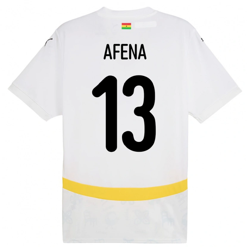 Danxen Børn Ghana Felix Afena-Gyan #13 Hvid Hjemmebane Spillertrøjer 24-26 Trøje T-Shirt