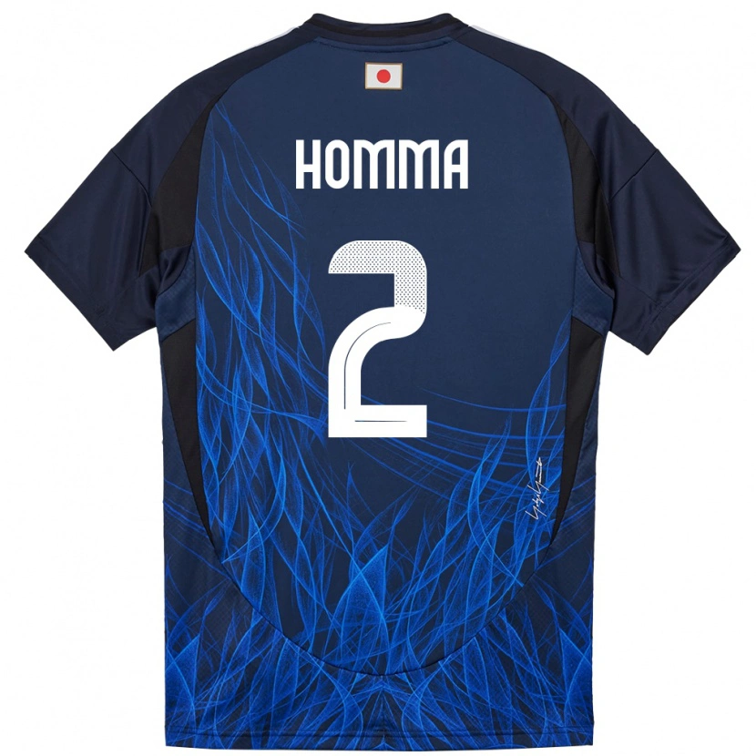 Danxen Børn Japan Justin Homma #2 Mørkeblå Hjemmebane Spillertrøjer 24-26 Trøje T-Shirt