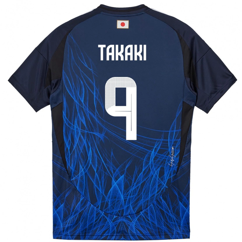 Danxen Børn Japan Eito Takaki #9 Mørkeblå Hjemmebane Spillertrøjer 24-26 Trøje T-Shirt
